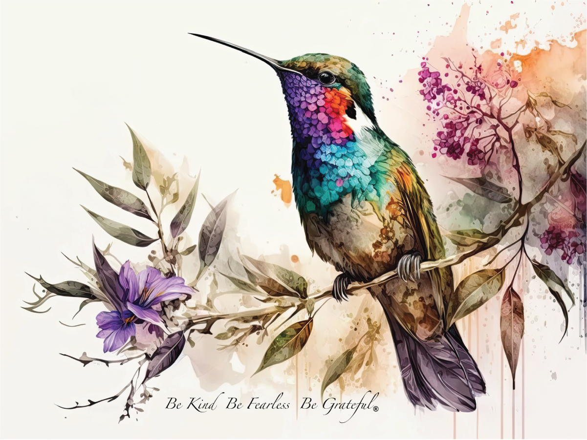 Hummingbird Sticker 3X4"